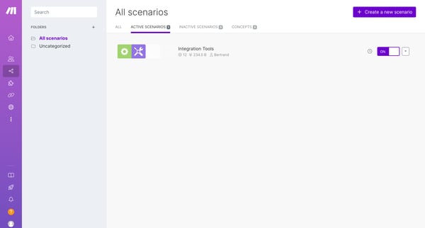 Scenarios | Make screen