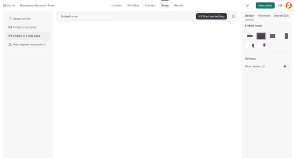 Typeform - Share screen