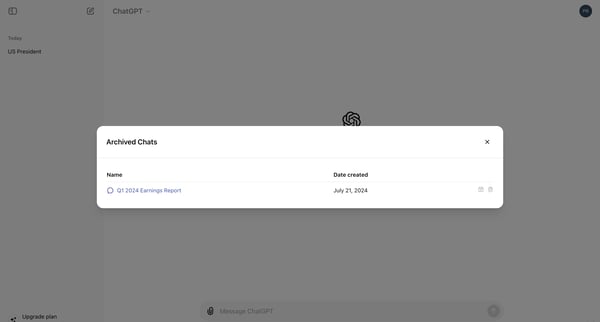 ChatGPT screen