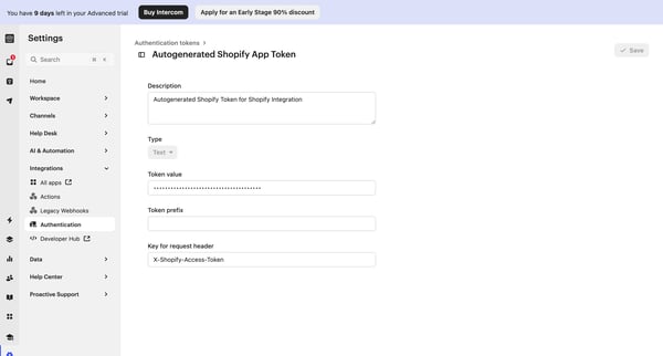 Authentication tokens | Nicelydone Intercom from Intercom