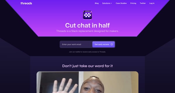 Threads screen