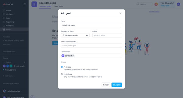 nicelydone.club - Asana screen