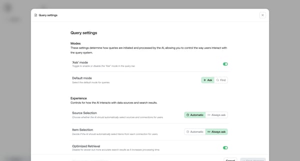 Settings · Qatalog screen