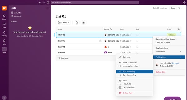 List 01 - Nicelydoneclub - Slack from Slack