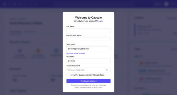 auth.capsulecrm.com/register/c2e7e368cd39167ee6446cacc18cb036007e6f1562 screen