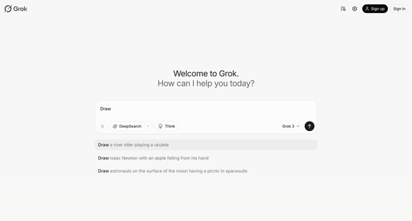 Grok screen
