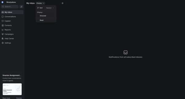 Chatwoot screen