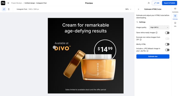 Creative Automation Platform screen