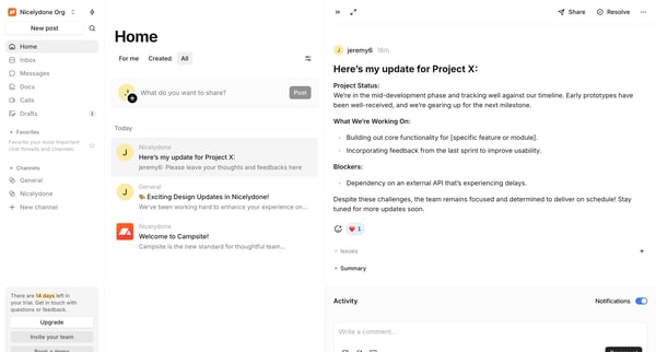 Nicelydone Org posts screen