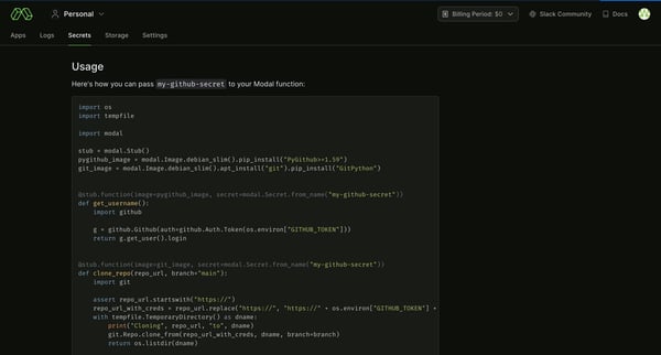 Modal from Modal
