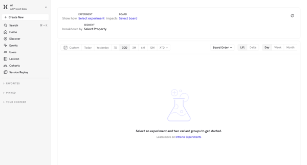 AI / Mixpanel screen