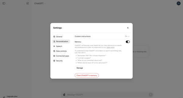 ChatGPT screen