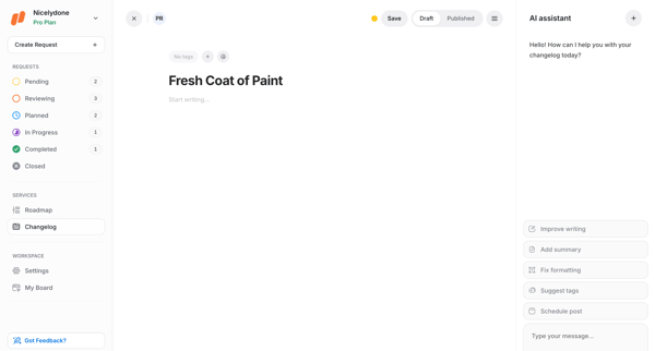 Changelog | UserJot screen