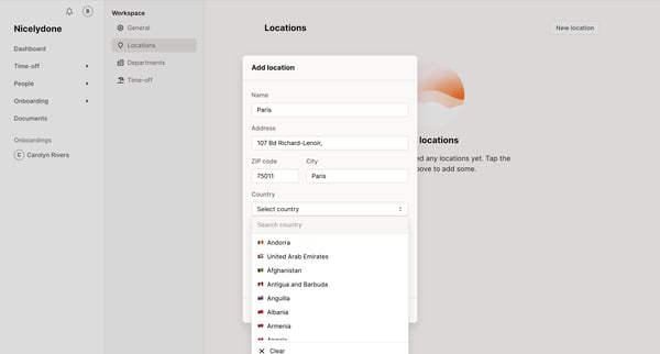 Locations | Settings Aboard from Aboard