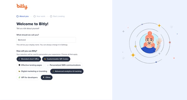 Bitly. The power of the link. screen