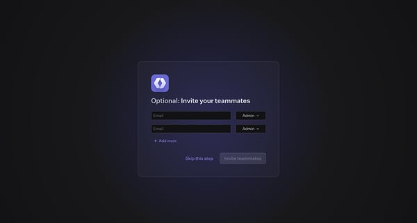 Invite teammates | WorkOS screen