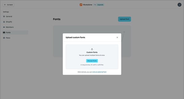 Fonts | Nicelydone screen
