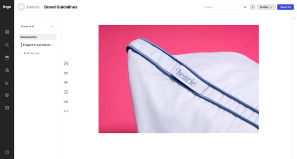 Brand Guidelines: Presentation screen