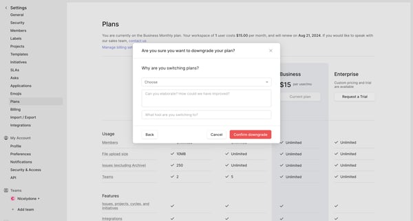Plans from Linear
