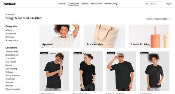 Design & Sell Products | Fourthwall screen