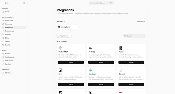 Integrations — Tembo from Tembo