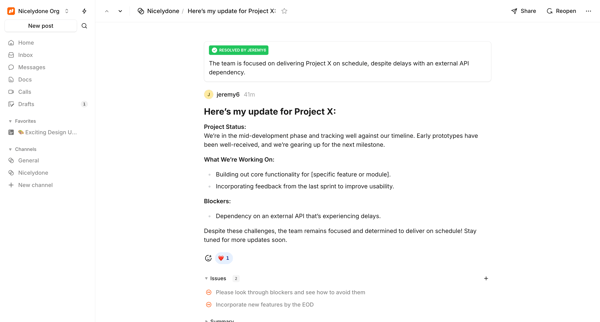 Here’s my update for Project X screen