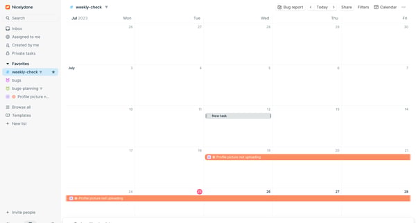 weekly-check - Height screen