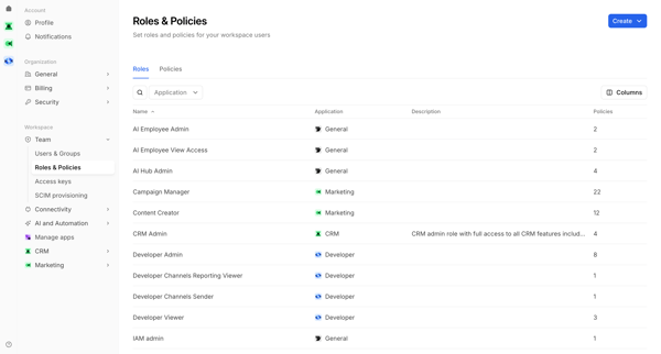 Roles & Policies | Bird screen
