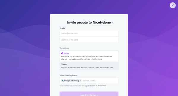 Invite people from Whimsical