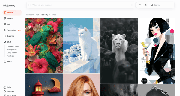 Explore screen