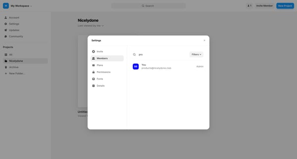 Framer screen
