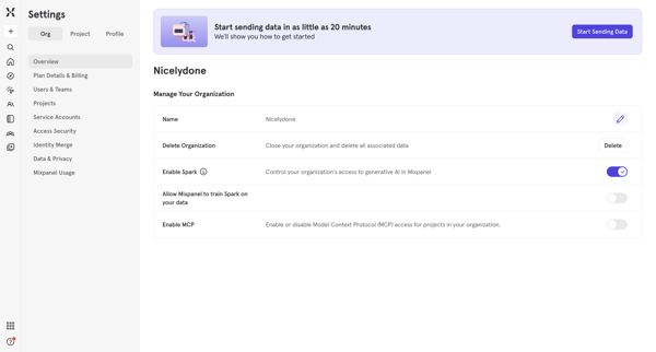 Mixpanel - Product Analytics screen