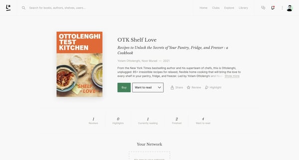 OTK Shelf Love by Yotam Ottolenghi, Noor Murad | Literal screen