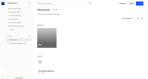 Nicelydone / Air screen