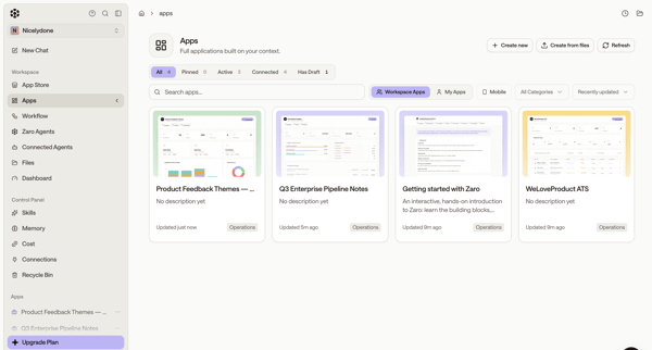 Zaro - The Context Layer for Enterprise AI screen