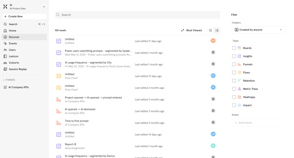 Mixpanel screen