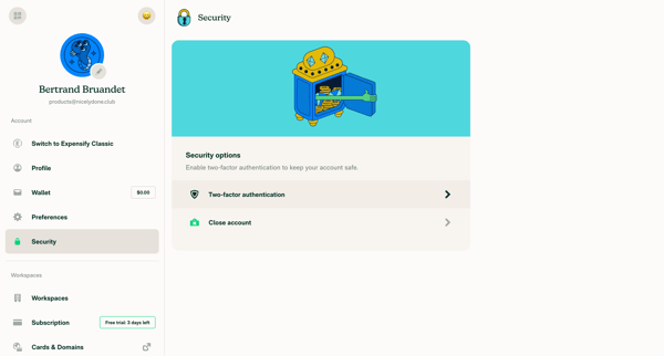 3 New Expensify screen
