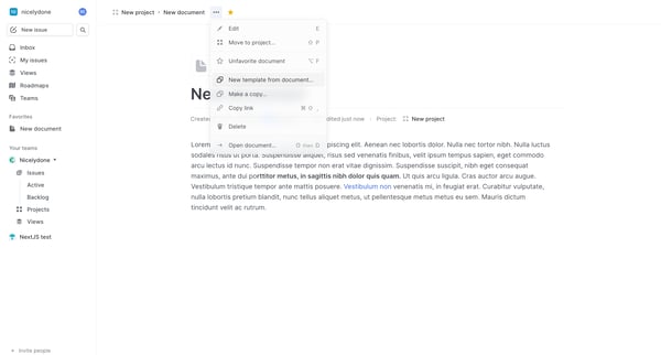Document › New document from Linear