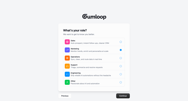 Gumloop | Hub screen
