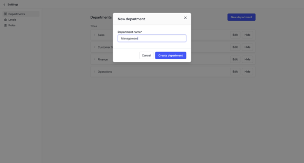 Account Maps · Settings screen