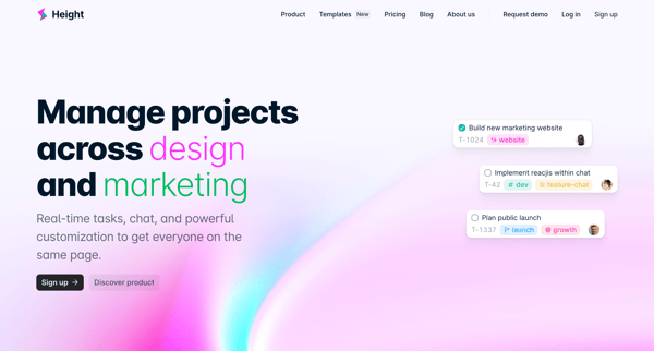 All-in-one project management tool - Height screen