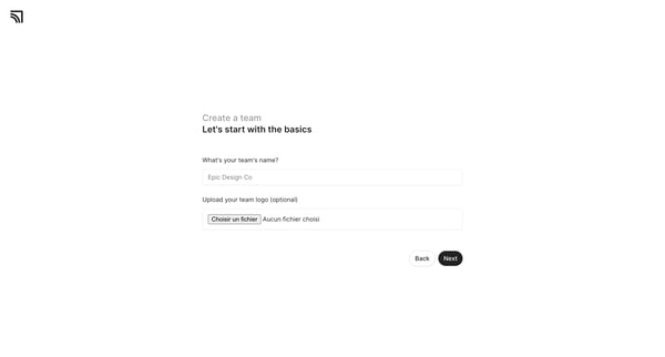 Create A Team ‐ Marathon screen