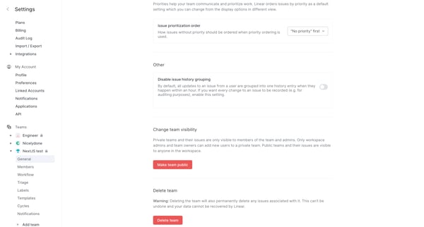 NextJS test screen