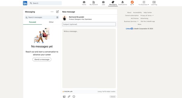 Messaging | LinkedIn screen