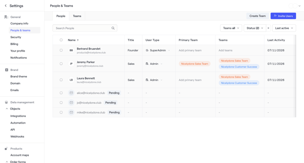 Company · Dock screen