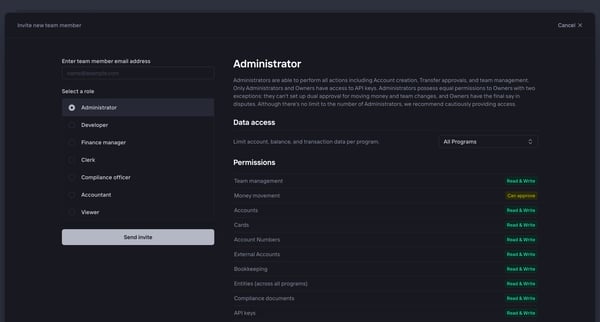 Increase › Settings screen