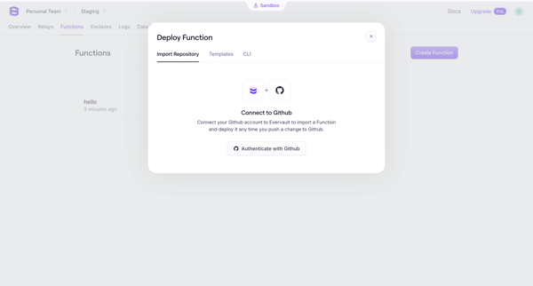 Evervault screen