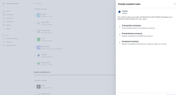 Payment methods – nicelydone.club – Stripe from Stripe