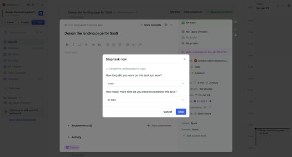Design the landing page for SaaS - Motion screen