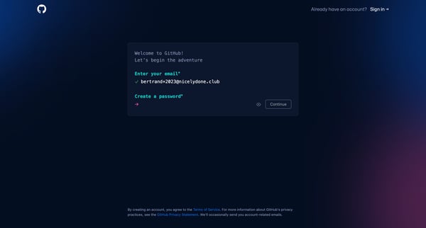 Join GitHub · GitHub screen